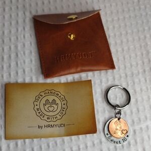 Sweet 16 Keychain with 2009 Penny & Silver Accents